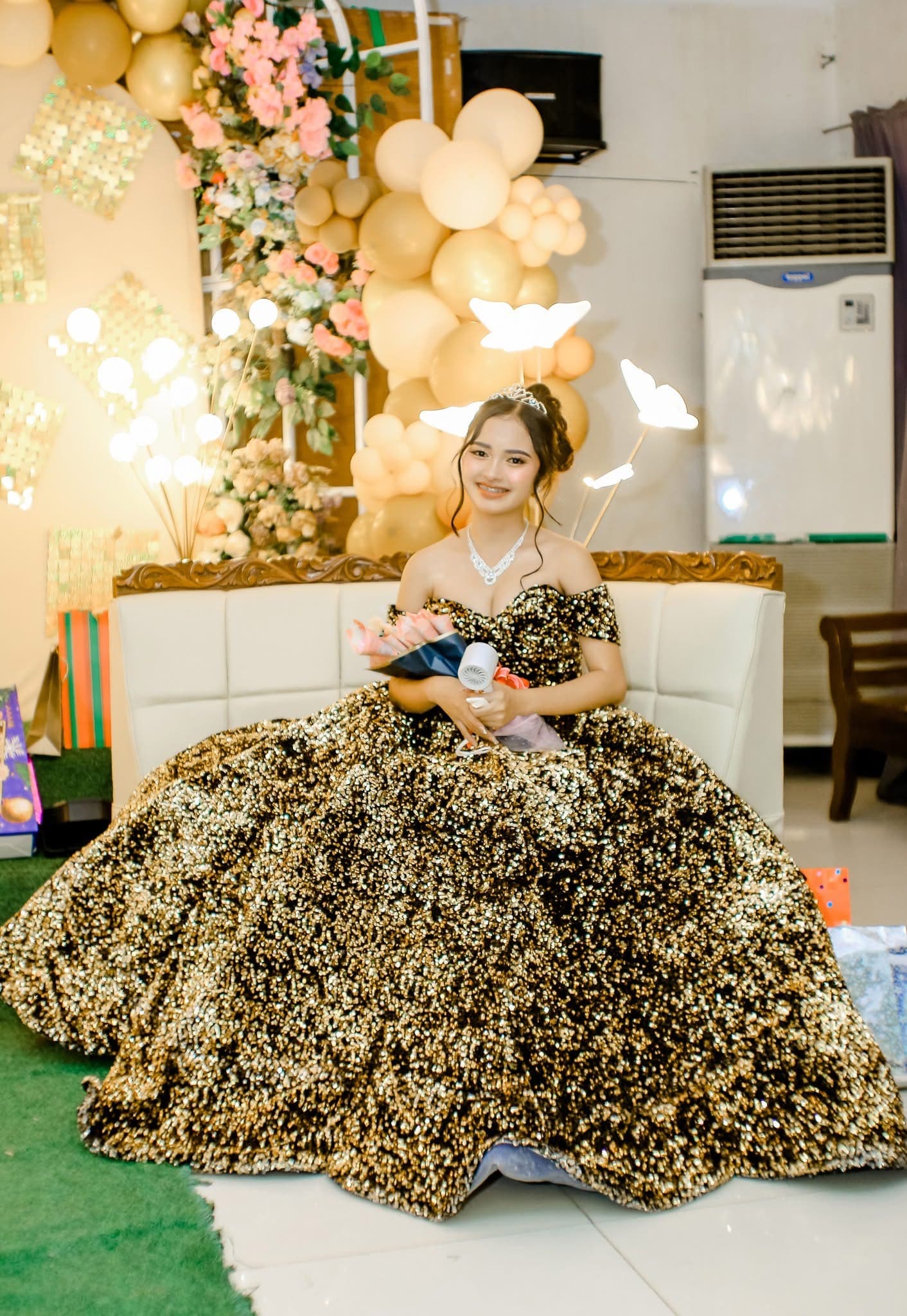 Gold Ball Gown Sequence 2