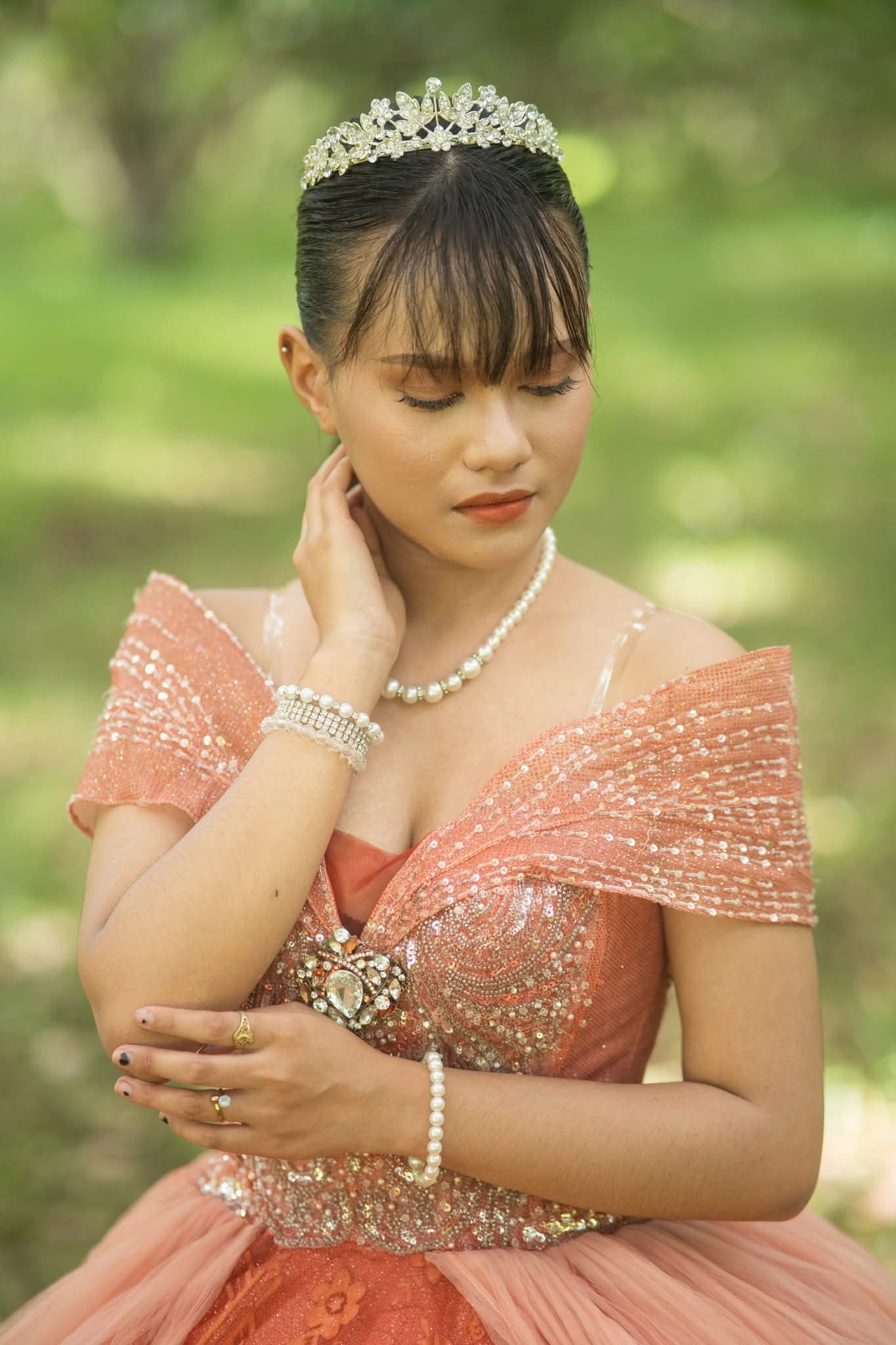 Peach Ball Gown  2