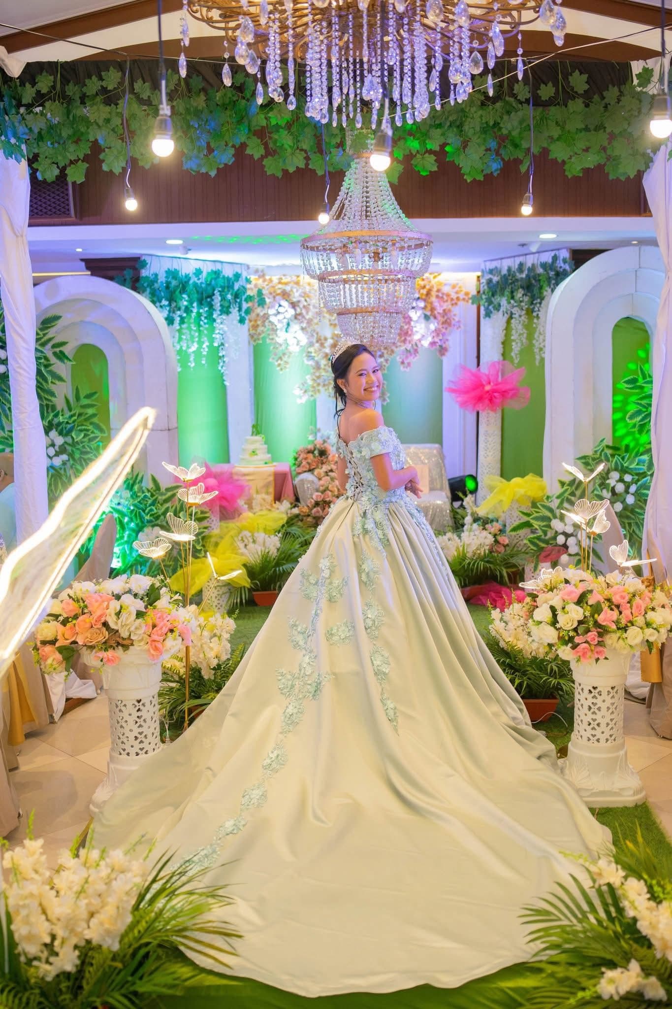 Seige Green Ball Gown
