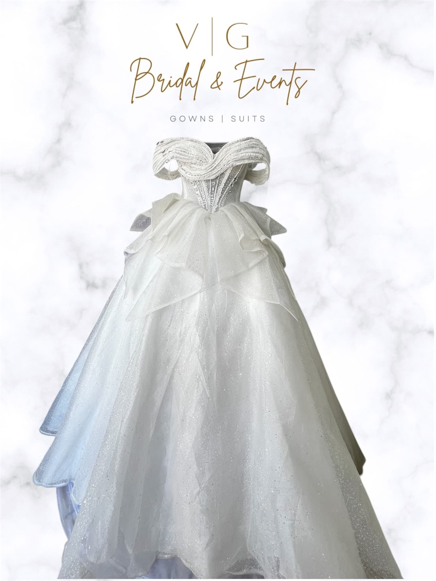 Infinity Off Shoulder Wedding Gown